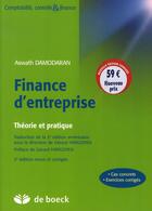 Couverture du livre « Finance d'entreprise : théorie et pratique » de Damodaran/Hirigoyen aux éditions De Boeck Superieur