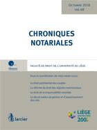 Couverture du livre « Chroniques notariales t.68 » de Yves-Henri Leleu aux éditions Larcier