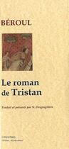 Couverture du livre « Le roman de Tristan » de Beroul aux éditions Paleo