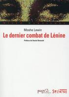 Couverture du livre « Le dernier combat de Lénine » de Moshe Lewin aux éditions Syllepse