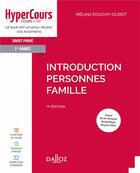 Couverture du livre « Introduction personnes famille » de Melina Douchy-Oudot aux éditions Dalloz