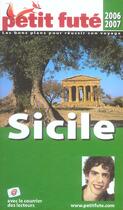 Couverture du livre « SICILE (2006-2007) (édition 2006/2007) » de Collectif Petit Fute aux éditions Le Petit Fute