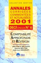 Couverture du livre « Comptabilite approfondie revision decf 6 » de Melyon/Siegwart aux éditions Eska