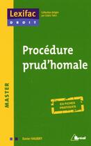 Couverture du livre « Procédure prud homale » de Jean Mouly aux éditions Breal