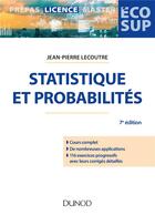 Couverture du livre « Statistique et probabilités (7e édition) » de Jean-Pierre Lecoutre aux éditions Dunod