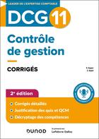 Couverture du livre « DCG 11 Contrôle de gestion - Corrigés - 2e éd. » de Sabine Separi et Romaric Duparc aux éditions Dunod