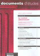 Couverture du livre « Le contrat administratif documents d'etude 2.11 » de  aux éditions Documentation Francaise