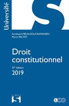 Couverture du livre « Droit constitutionnel » de Pierre Pactet aux éditions Sirey