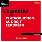 Couverture du livre « L'essentiel de l'introduction au droit européen » de Federica Rassu aux éditions Gualino