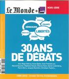 Couverture du livre « Le monde hs 31 30 ans de debats (rencontres petrarques) juin 2016 » de  aux éditions Le Monde Hors-serie