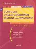 Couverture du livre « Concours D'Agent Territorial Qualifie Du Patrimoine (2e Edition) » de Francoise Thiebault-Roger aux éditions Vuibert