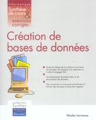 Couverture du livre « SYNTHEX ; création de bases de données » de Nicolas Larrousse aux éditions Pearson