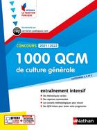 Couverture du livre « 1 000 QCM culture générale ; catégories A, B, C (édition 2021/2022) » de Pascal Joly aux éditions Nathan