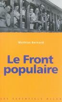 Couverture du livre « Le front populaire » de Mathias Bernard aux éditions Milan