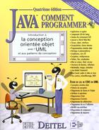 Couverture du livre « Java - comment programmer - introduction a la conception orientee objet avec l'uml » de Deitel aux éditions Reynald Goulet