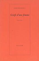 Couverture du livre « Griefs D'Une Femme » de Sophie Herszkowicz aux éditions Sulliver