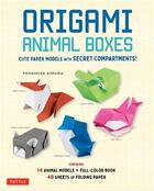 Couverture du livre « Origami animal boxes » de Yoshihisa Kimura aux éditions Tuttle