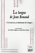 Couverture du livre « Langue de jean rouaud » de Narjoux/Salvan aux éditions Pu De Dijon