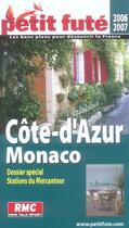 Couverture du livre « COTE-D'AZUR MONACO (edition 2006-2007) » de Collectif Petit Fute aux éditions Le Petit Fute