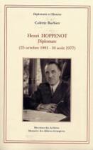 Couverture du livre « Henri Hoppenot : diplomate (25 octobre 1891-10 août 1977) » de Colette Barbier aux éditions P.i.e. Peter Lang