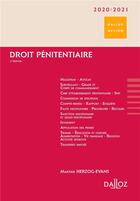 Couverture du livre « Droit pénitentiaire (édition 2020/2021) » de Herzog-Evans Martine aux éditions Dalloz