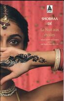 Couverture du livre « La nuit aux étoiles » de Shobhaa De aux éditions Actes Sud