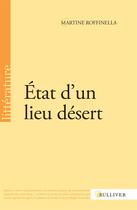 Couverture du livre « État d'un lieu désert » de Martine Roffinella aux éditions Sulliver
