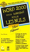 Couverture du livre « Micro Reference Pour Nuls ; Word 2000 » de Peter Weverka aux éditions Sybex