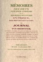 Couverture du livre « Mémoires, secrets ou journal d'un observateur t.18 » de Louis Petit De Bachaumont aux éditions Paleo