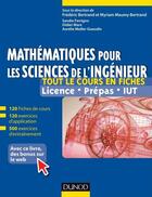 Couverture du livre « Mathématiques pour les sciences de l'ingénieur ; licence, prépas, IUT » de Frederic Bertrand et Myriam Maumy-Bertrand aux éditions Dunod