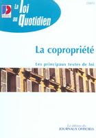 Couverture du livre « La copropriete » de  aux éditions Documentation Francaise