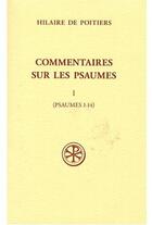 Couverture du livre « Commentaires sur les psaumes » de Hilaire De Poitiers aux éditions Cerf