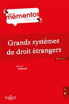 Couverture du livre « Grands systemes de droit étrangers (8e édition) » de Michel Fromont aux éditions Dalloz