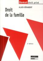 Couverture du livre « Droit de la famille (3e édition) » de Alain Benabent aux éditions Lgdj