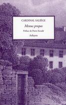 Couverture du livre « Menus propos » de Jules G Saliege aux éditions Arfuyen