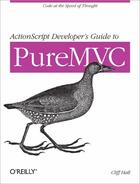 Couverture du livre « ActionScript developer's guide to PureMVC » de Cliff Hall aux éditions O Reilly