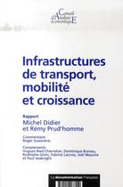 Couverture du livre « Infrastructures de transport, mobilité et croissance » de  aux éditions Documentation Francaise