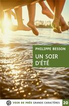 Couverture du livre « Un soir d'été » de Philippe Besson aux éditions Voir De Pres