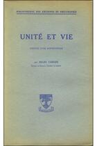 Couverture du livre « Unite et vie » de Jules Carles aux éditions Beauchesne