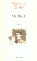 Couverture du livre « Martha F. » de Nicolle Rosen aux éditions Lattes