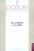 Couverture du livre « De la tablette a la scène » de Helene Guiraud aux éditions Pu Du Midi