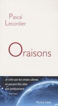 Couverture du livre « Oraisons » de Pascal Lecordier aux éditions Peuple Libre
