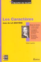 Couverture du livre « Caracteres » de Jean De La Bruyere aux éditions Bordas