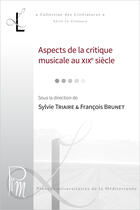 Couverture du livre « Aspects de la critique musicale au XIXe siècle » de  aux éditions Epagine