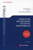 Couverture du livre « L'exécution des décisions de justice prud'homales (2e édition) » de Malet Marien aux éditions Lexisnexis