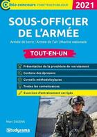 Couverture du livre « Sous-officier de l'armee - armee de terre - armee de l'air - marine nationale - 2021 (édition 2021) » de Marc Dalens aux éditions Studyrama