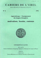 Couverture du livre « Apprentissage/enseignement des langues etrangères ; motivations, besoins, contenus » de Jacqueline Feuillet aux éditions Crini