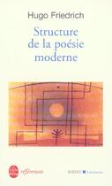 Couverture du livre « Structure de la poesie moderne - inedit » de Hugo Friedrich aux éditions Le Livre De Poche