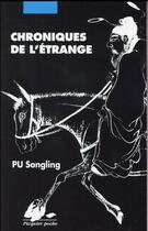 Couverture du livre « Chroniques de l'étrange » de Song Ling Pu aux éditions Picquier