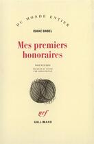 Couverture du livre « Mes premiers honoraires » de Isaac Babel aux éditions Gallimard